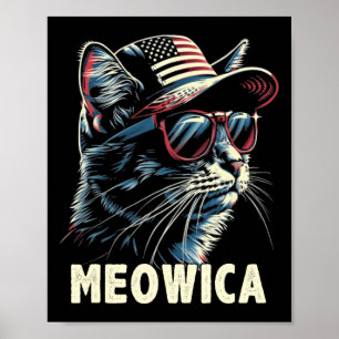 Juli Katze Meowica Katze Lover USA Amerika Poster