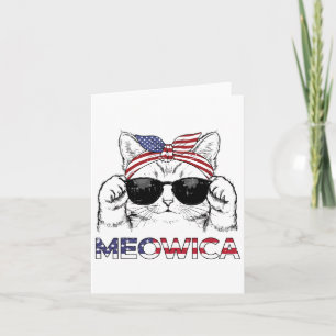 Juli Katze Meowica Usa Bandana Patriot Girls Karte