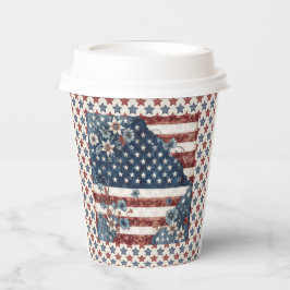 Juli Länderflagge Pappbecher