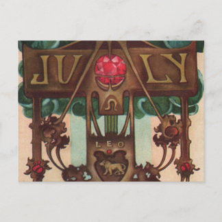 Juli - Leo Postkarte