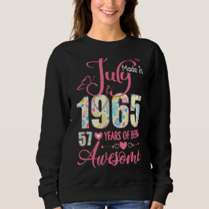 Juli Mädchen 1965 Geburtstag 57 Jahre alt 1966 Sweatshirt