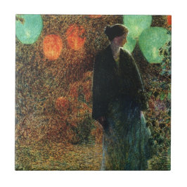 Juli Night (von Childe Hassam) Fliese