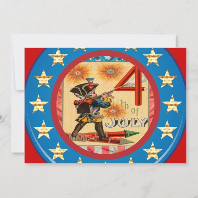 Juli-Party Einladungen (Vorderseite)