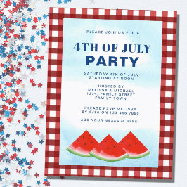 Juli Party Einladungspostkarte