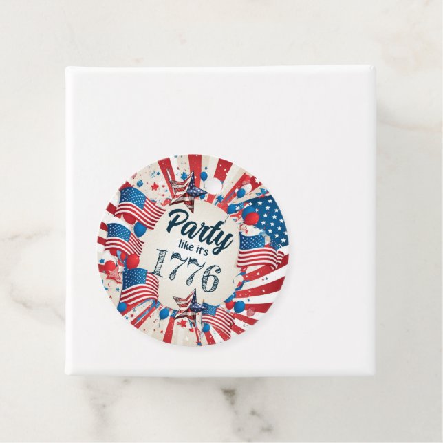 Juli Party Geschenkanhänger (Beispiel)