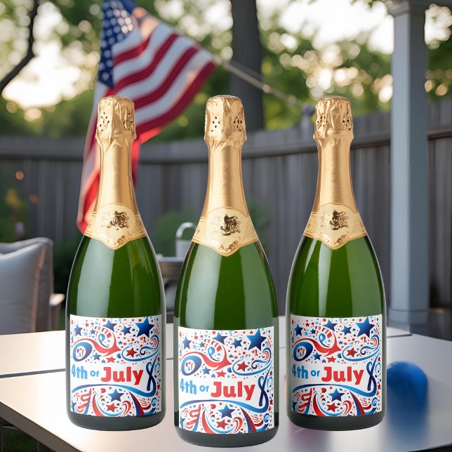 Juli Party Labels | USA Stars & Stripes (Von Creator hochgeladen)