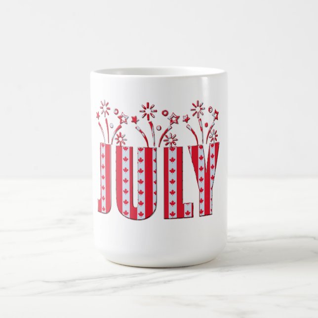 Juli Party Monatsflagge des kanadischen Ahornblatt Kaffeetasse (Mittel)