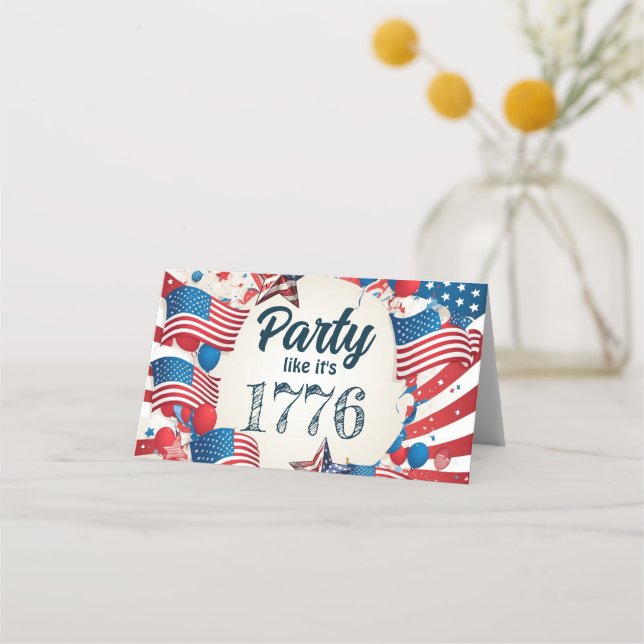 Juli Party Platzkarte (Vorderseite)