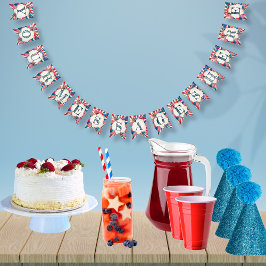 Juli Party Wimpelkette