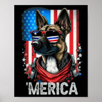 Juli Patriotic Belgisch Malinois Dog Merica