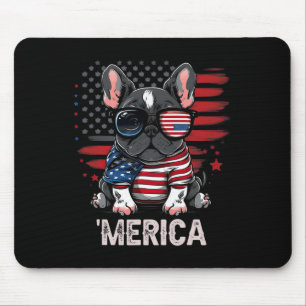 Juli Patriotic Frenchie Dog Merica Mousepad