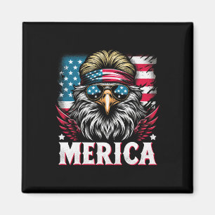 Juli Patriotic Funny Eagle 4. Juli USA Merica Magnet