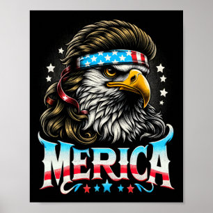 Juli Patriotic Funny Eagle 4. Juli USA Merica Poster