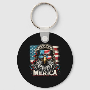 Juli Patriotic Funny Eagle 4. Juli USA Merica Schlüsselanhänger