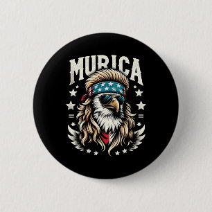 Juli Patriotic Funny Eagle 4. Juli Usa Murica Button