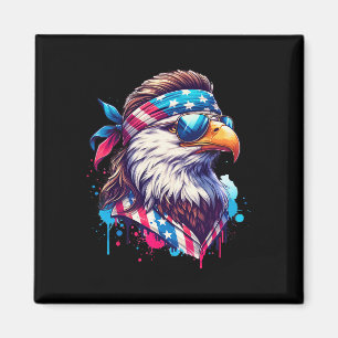 Juli Patriotic Funny Eagle 4. Juli Usa Murica Magnet
