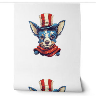 Juli Patriotic Rat Terrier Dog Tapete