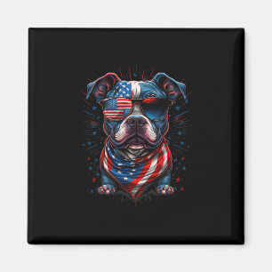 Juli Patriotic Staffordshire Bull Terrier D. Magnet