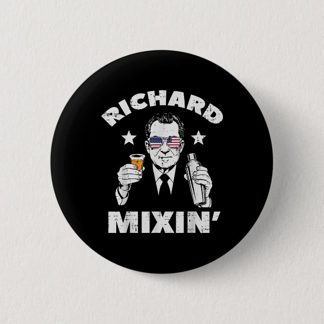 Juli Richard Mixin Nixon Präsident Patriot Button (Vorderseite)