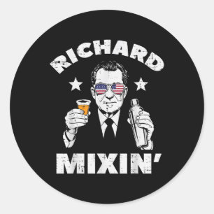 Juli Richard Mixin Nixon Präsident Patriot Runder Aufkleber