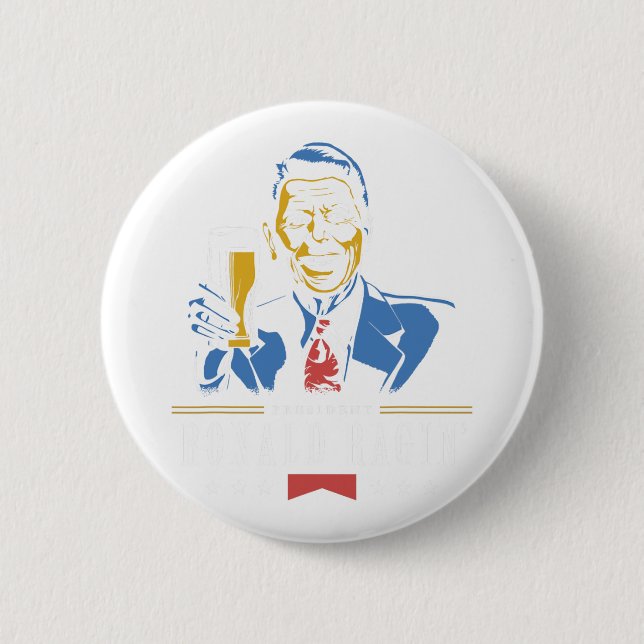 Juli Ronald Ragin Funny Beer Button (Vorderseite)