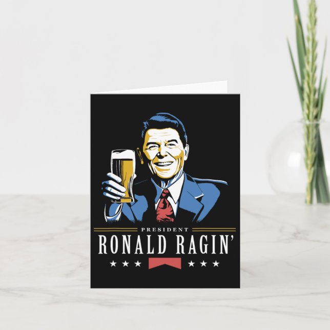 Juli Ronald Ragin Funny Beer Karte (Vorderseite)