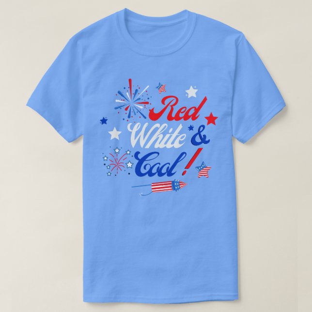 Juli rot weiß und Cool (4) T-Shirt (Design vorne)