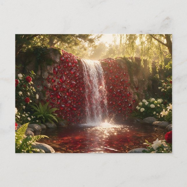 Juli Rubin Wasserfall Postkarte (Vorderseite)