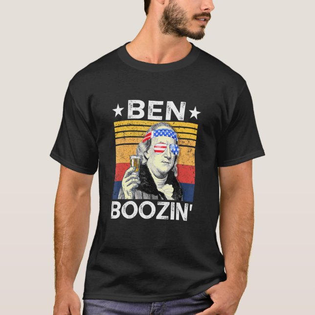Juli Shirts für Männer Ben Drankin Ben Frankli (Vorderseite)