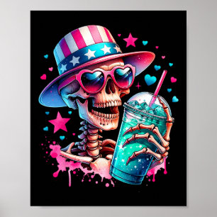 Juli Skeleton Retro Trendy Mama Skull Mama Life Poster