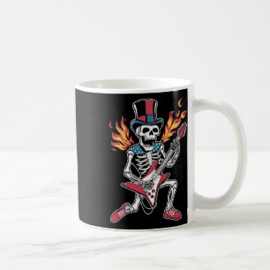 Juli Skelett spielen Gitarre Rock und Roll Usa Kaffeetasse