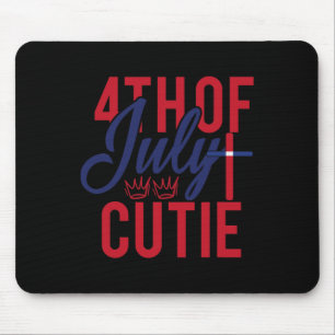 Juli Süsse Patriotischer Unabhängigkeitstag Amerik Mousepad