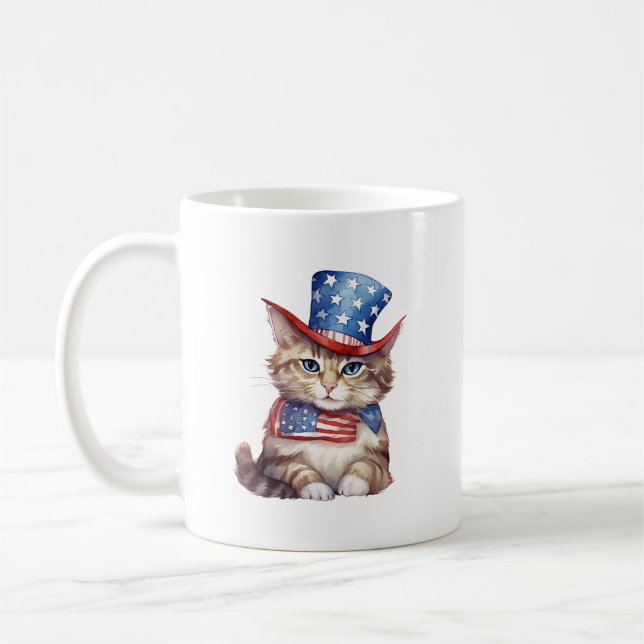 Juli Tasse | Patriotische Katze (Links)