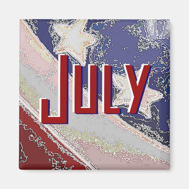 Juli To Do List Magnet (US Flagge) (Vorne)
