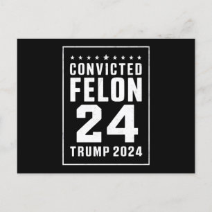 Juli Trump 2024 verurteilt Felon Postkarte