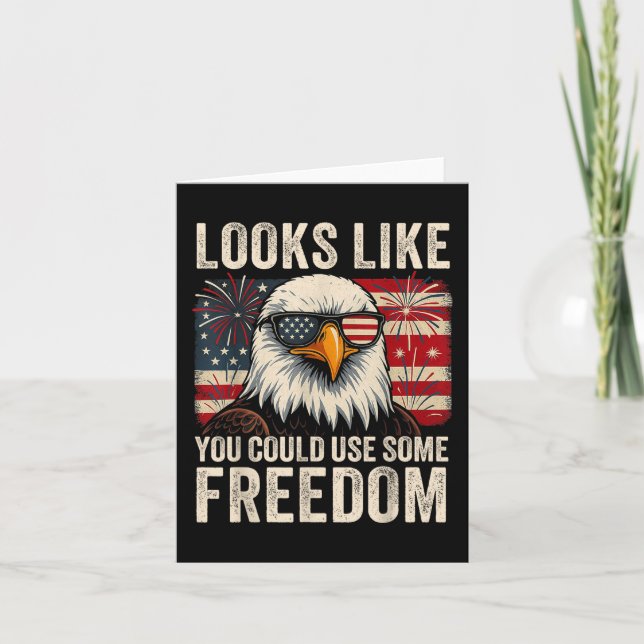 Juli US Flag Meme sieht so aus, als könnte man ein Karte (Vorderseite)