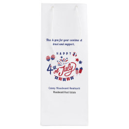 Juli USA | Bewertung des Kunden durch den Realtor Geschenktüte Für Weinflaschen