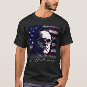 Juli William McKinley Präsident US-Flagge Pat T-Shirt