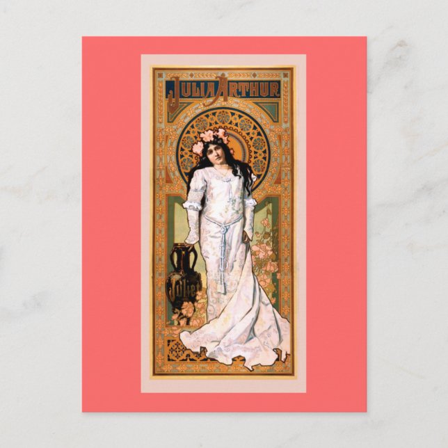 Julia Arthur Vintage Poster Postkarte (Vorderseite)