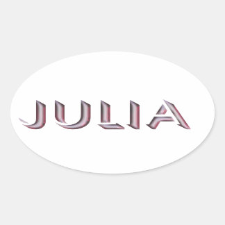 Julia Aufklebername Ovaler Aufkleber