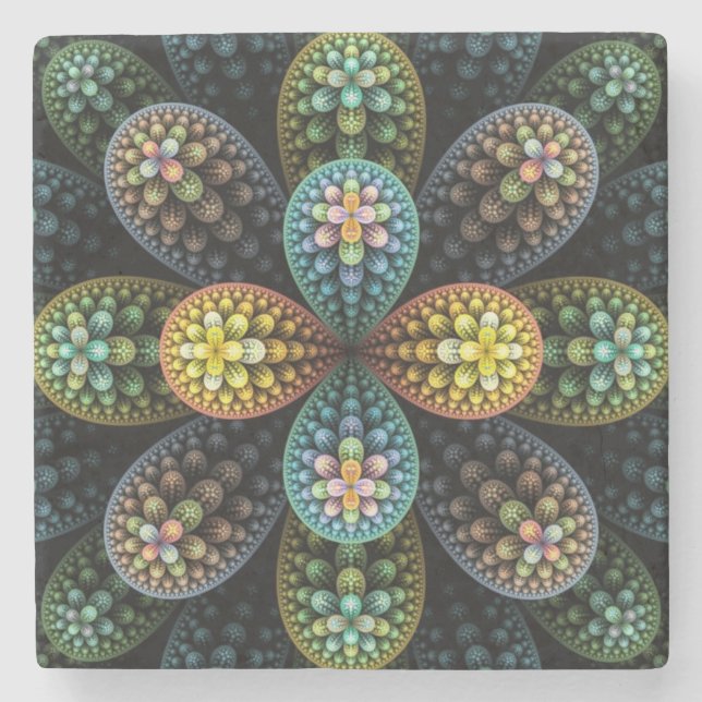 "Julia-Blasen-" Stein-Untersetzer Steinuntersetzer (Vorderseite)