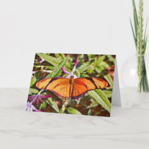 Julia Butterfly on Wildflowers Art Karte