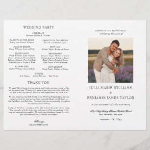 Julia Catholic Wedding Mass Zeremony Program