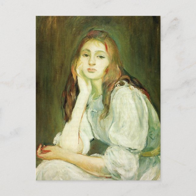 Julia Daydreaming von Berthe Morisot Postcard Postkarte (Vorderseite)