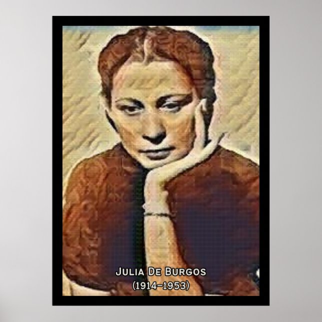 Julia De Burgos Vintage Poster (Vorne)