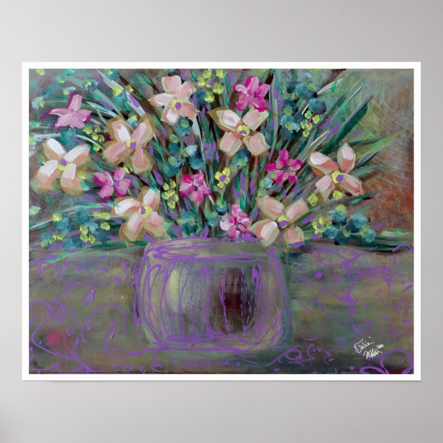 Julia Fine Art Floral Painting Poster (Vorne)