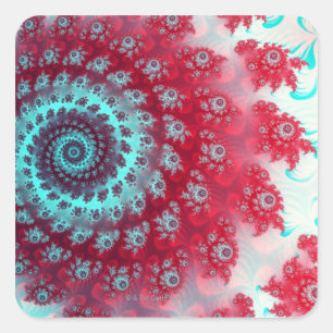 Julia Fractel Quadratischer Aufkleber