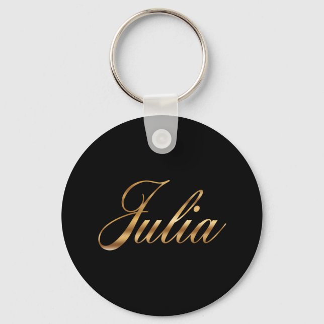 Julia gold Design Lettering Schlüsselanhänger (Vorderseite)