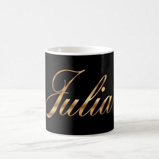 Julia gold Design Lettering Tasse Kaffeetasse (Mittel)
