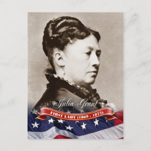 Julia Grant, First Lady der USA Postkarte